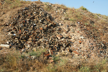 debris polluting a field
