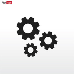 Mechanism icon vector . Gear sign