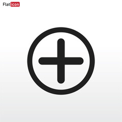 Plus icon vector . Add sign