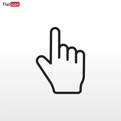 Finger icon vector . Hand sign . Pointer