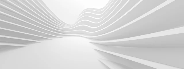 Deurstickers Abstracte vloer achtergrond. Witte futuristische textuur © radharamana