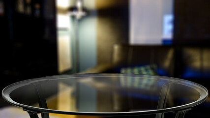 Black table of free space and home interior 