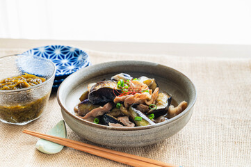茄子と豚バラの炒め煮