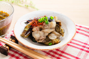 茄子と豚バラの炒め煮