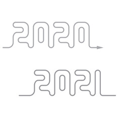 2020, 2021 - continuous line drawing design template
