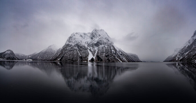 Norway - Fjord Mountain Reflection in Viddal, M&oslash;re og Romsdal