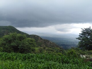 clouds over the mountain