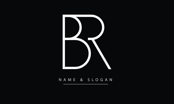 BR, RB, B, R Abstract letters logo monogram