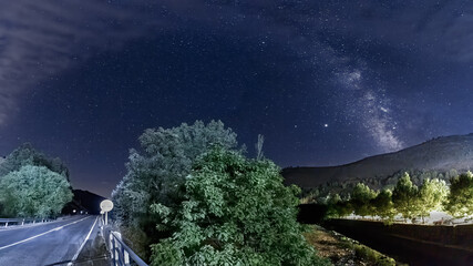 Milky way over extremadura Sky