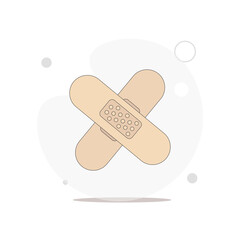 wound patch vector flat illustration on white