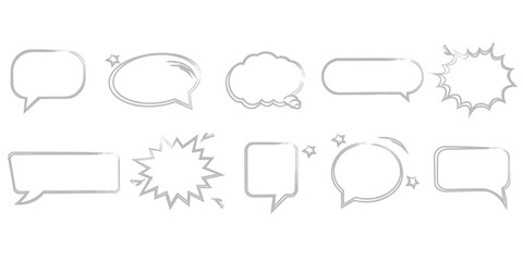 Fototapeta premium Set of speech bubbles. Vector illustration