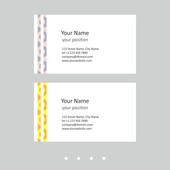 Fototapeta premium Business card template. Abstract design in two color schemes.