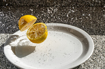 Lemon cut in a half