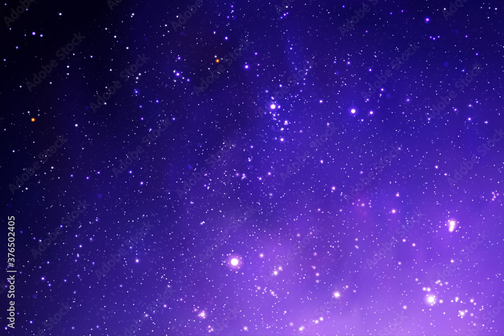 Sticker night starry sky and milky way. stars and nebula. space background