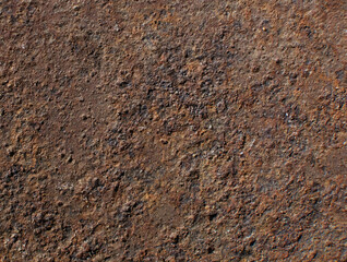 Steel walkway mats sprayed red rust.Iron surface rust