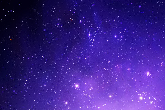 Night starry sky and Milky Way. Stars and nebula. Space background