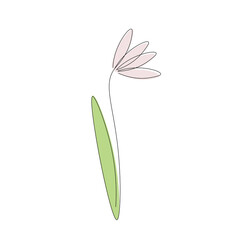 Obraz premium Flower icon on white background, vector illustration