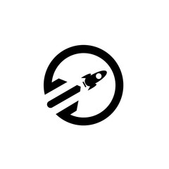 rocket logo icon vector template, elements, icons, symbols, abstract, set, shapes, innovative and creative inspiration for business company, and marketing promotions with Flat Style