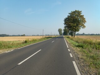 travel on the road in central europe