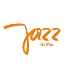 Vector handwriting words jazz festival. Handdrawn ink brush lettering phrase. Modern calligraphy.