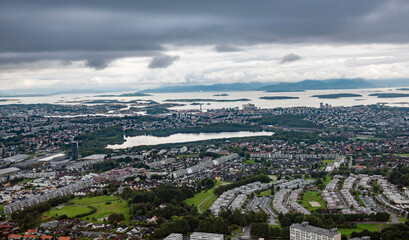 Aerial view over Stavanger in Norway