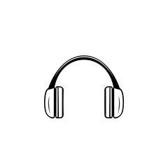 headphone Icon vector sign isolated for graphic and web design. icon in flat style isolated on white background.