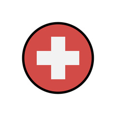 Sign, medicine, hospital vector icon