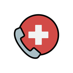 Call, medicine, phone vector icon