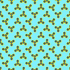  fidget spinner with blue background seamless repeat pattern