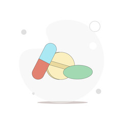 Medical Drugs vector flat illustration on white