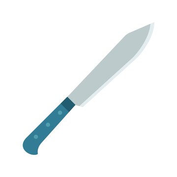Kitchen carving knife, a necessary attribute of the cook vector illustration in a flat design.