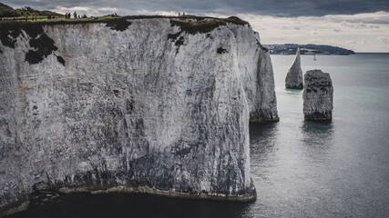 Old Harry Rocks, White cliffs, Dorset, England, Europe