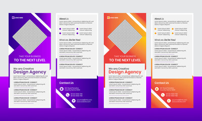 Creative Agency DL Rack print-ready Card template design