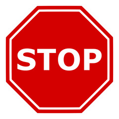 Stop sign with stop notice. Vector image.