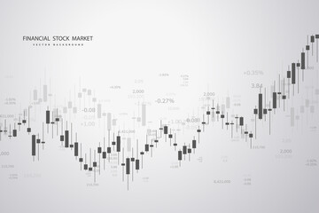 Obraz premium Stock market graph or forex trading chart for business and financial concepts, reports and investment . Vector illustration