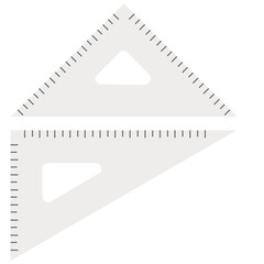 三角定規のイラスト素材　定規　文房具　図る　ものさし　筆記用具　ベクター