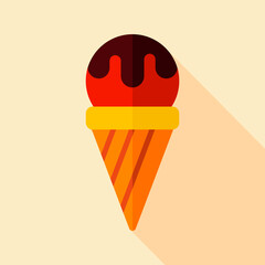 Ice Cream vector icon. Fast food sign