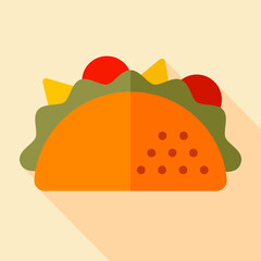 Taco vector icon. Fast food sign