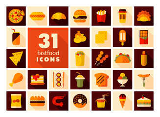 Fastfood, Food court vector icon