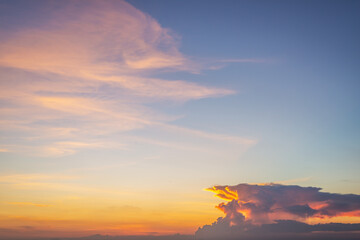 Background of colorful cloud and sky
