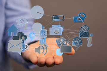 Cloud storage and Computing concept.