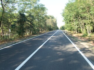 travel on the road in central europe