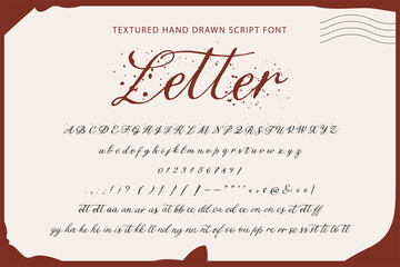Handwritten script font. Typography creative alphabet. Modern lettering abc set for text and logo design. Vector typeface.