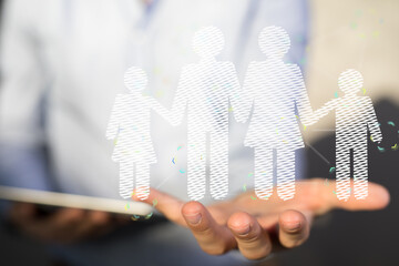 family cutout, family home, adoption foster care