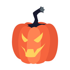Fototapeta premium Illustration of evil pumpkin.