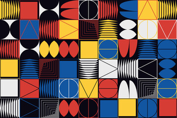 Colorful Geometric Vector Pattern Design