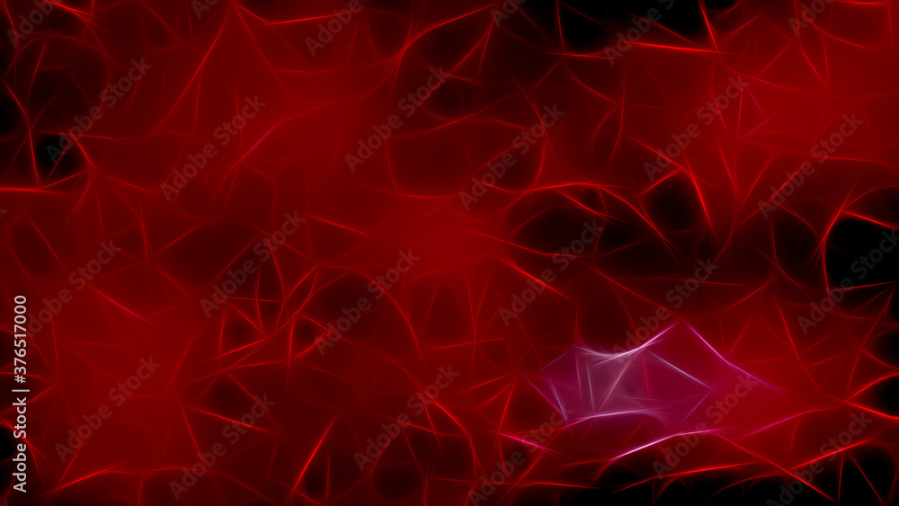 Wall mural abstract red and black fractal background