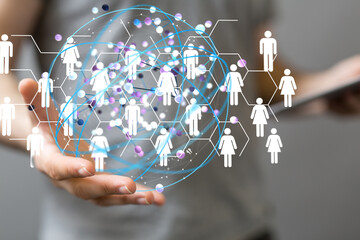 Digital Network and data concept.