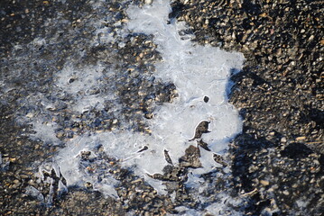 eis und steine in nahafnahme, hintergrund