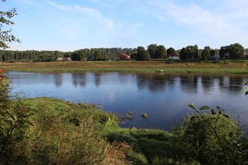 River view from summer morning